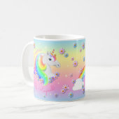 Be Magical Rainbow Unicorn Princess Sparkle Coffee Mug (Front Left)