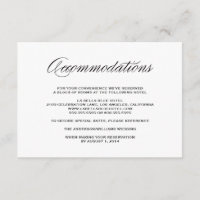 Be Married | Accommodation Enclosure Card