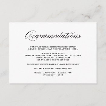 Be Married | Accommodation Enclosure Card by FINEandDANDY at Zazzle