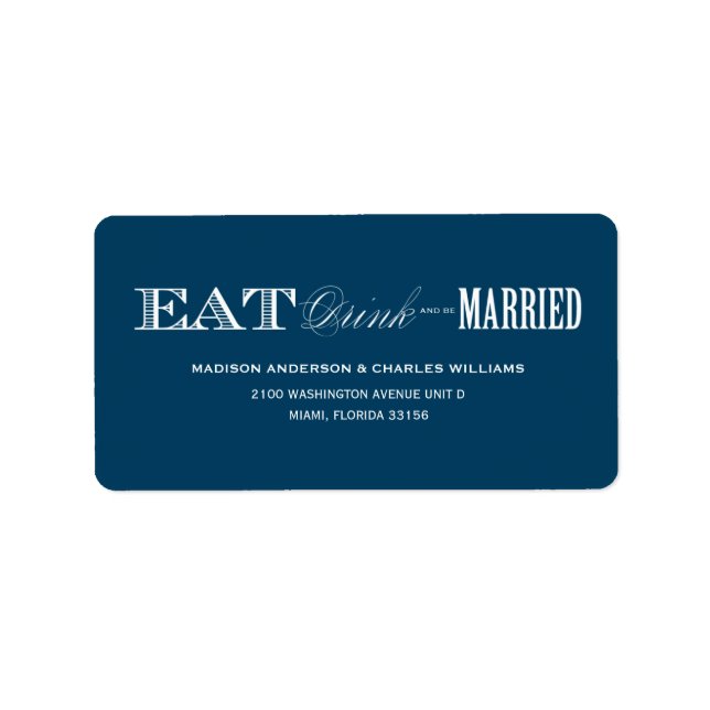 & BE MARRIED | ADDRESS LABELS (Front)
