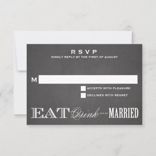 BE MARRIED CHALKBOARD | RSVP 3.5 x 5