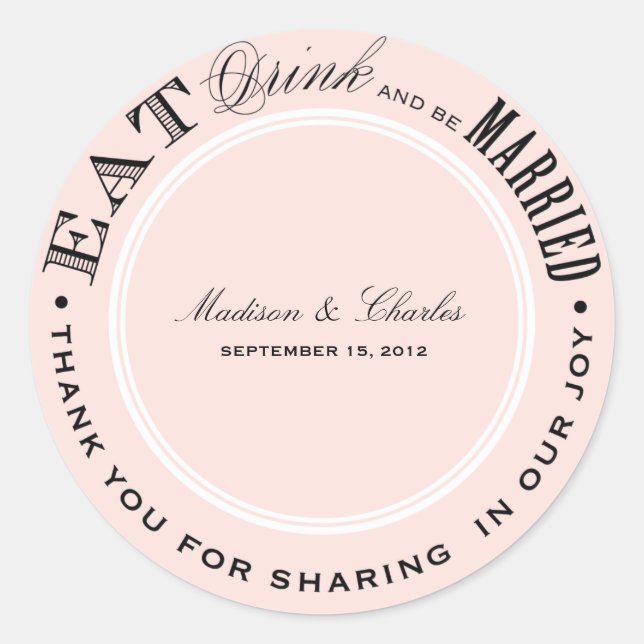 & BE MARRIED | FAVOR STICKERS (Front)