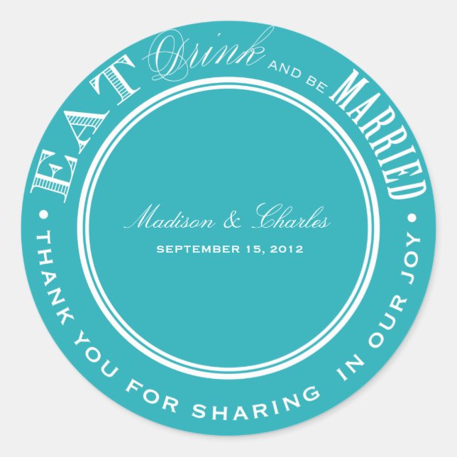 & BE MARRIED | FAVOR STICKERS (Front)