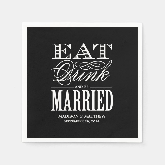 Be Married | Personalized Paper Napkins (Front)