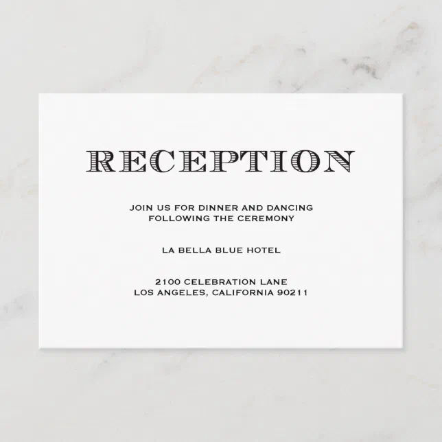 Be Married Reception Enclosure Card Zazzle