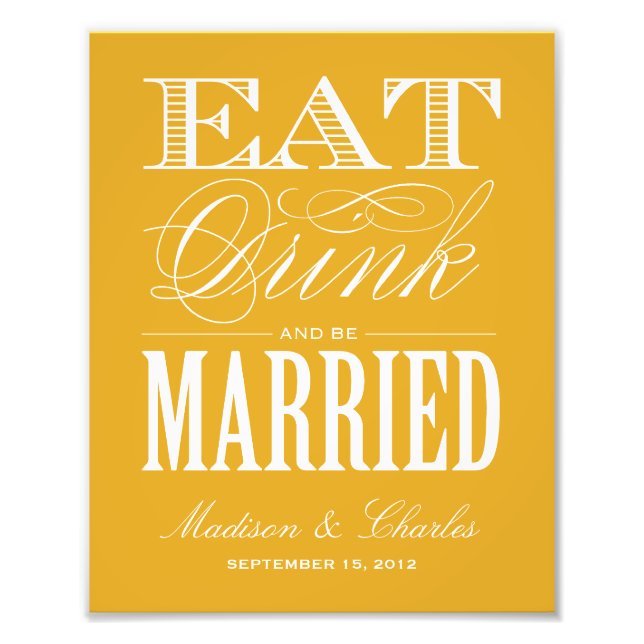& BE MARRIED | RECEPTION PRINT (Front)