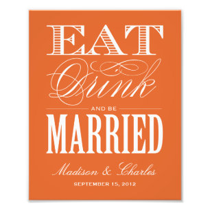 & BE MARRIED   RECEPTION PRINT