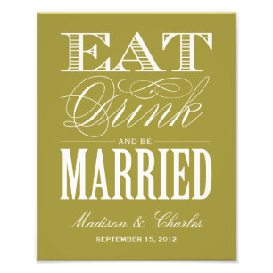 & BE MARRIED   RECEPTION PRINT