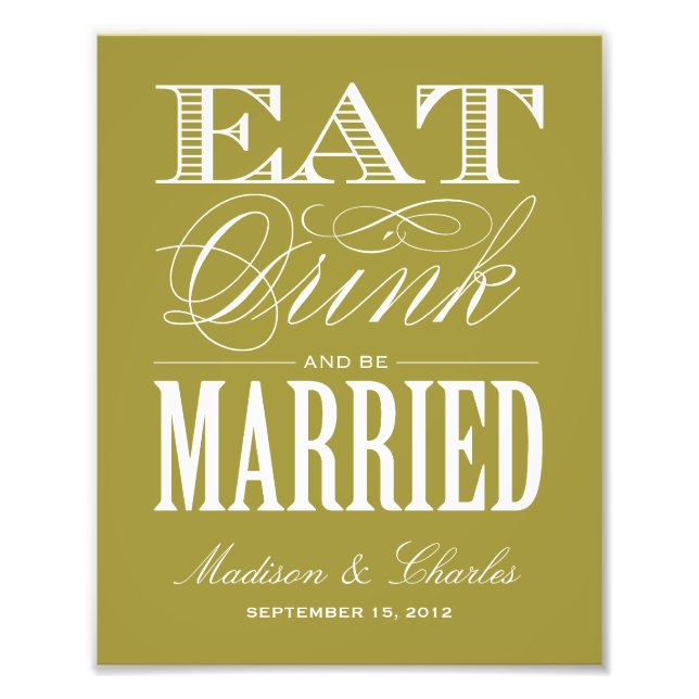 & BE MARRIED | RECEPTION PRINT (Front)