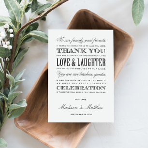 Be Married   Reception Thank You Cards