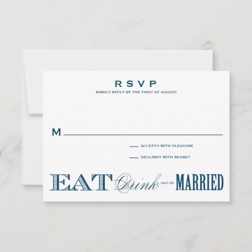 &amp; BE MARRIED | RSVP 3.5 x 5