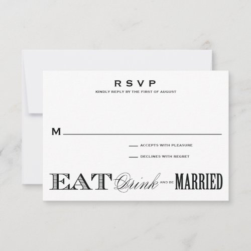 &amp; BE MARRIED | RSVP 3.5 x 5