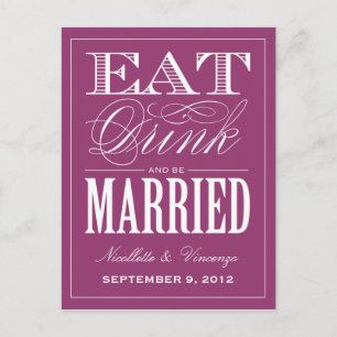 BE MARRIED   SAVE THE DATE ANNOUNCEMENT POSTCARD