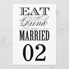 Be Married | Table Numbers