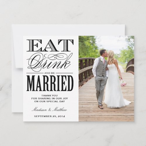 Be Married | Thank You Photo Postcard Announcements