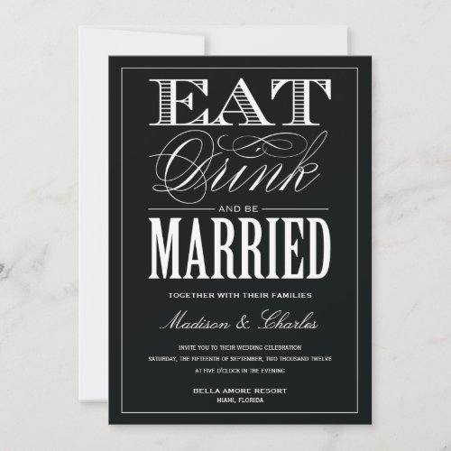 &amp; BE MARRIED | WEDDING INVITATION
