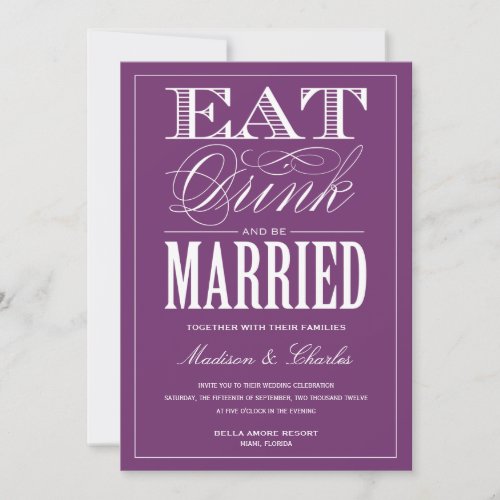 &amp; BE MARRIED | WEDDING INVITATION