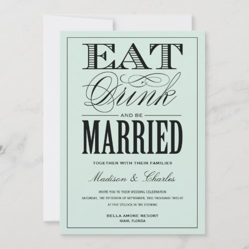&amp; BE MARRIED | WEDDING INVITATION