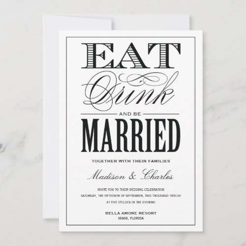 &amp; BE MARRIED | WEDDING INVITATION