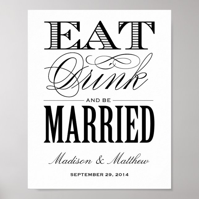 Be Married | Wedding Reception Sign (Front)
