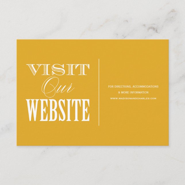 & BE MARRIED | WEDDING WEBSITE CARD (Front)