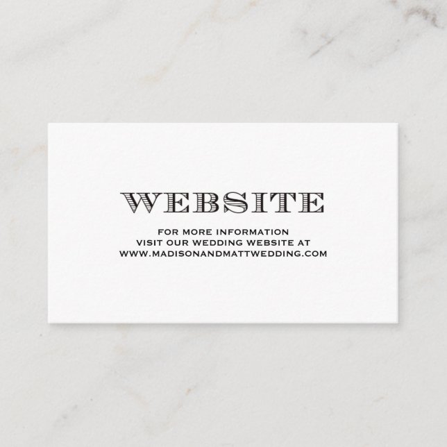 Be Married | Wedding Website Card (Front)