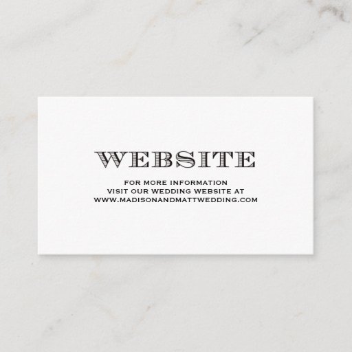 Customizable Be Married | Wedding Website Card Double-Sided Standard Business Cards (Pack Of 100)