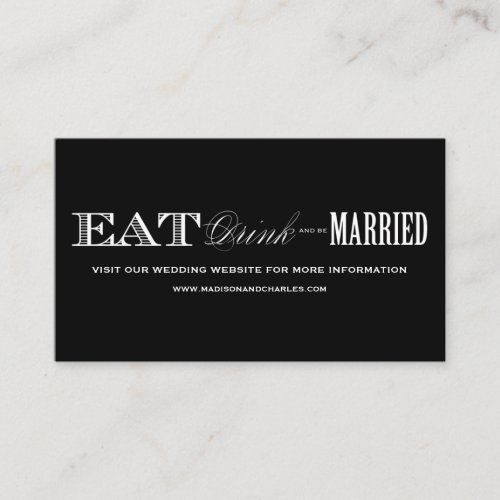 &amp; BE MARRIED | WEDDING WEBSITE CARDS BUSINESS CARD TEMPLATES