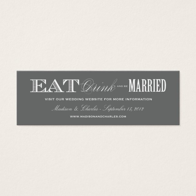 & BE MARRIED | WEDDING WEBSITE CARDS (Front)