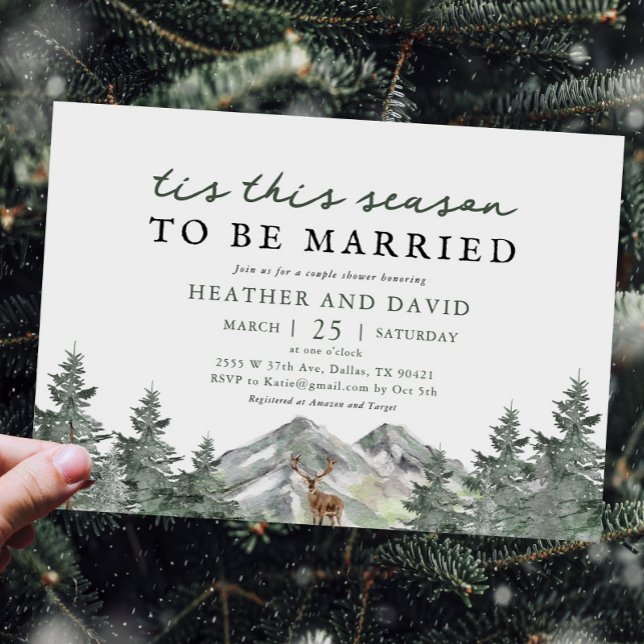 Be Married Winter Holiday Couple Shower Invitation (Creator Uploaded)