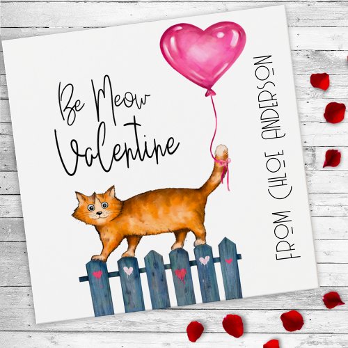 Be Meow Valentine _ Cute Cat Valentines Day 