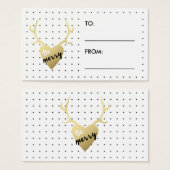 Be Merry Antlers | Holiday Gift Label (Front & Back)
