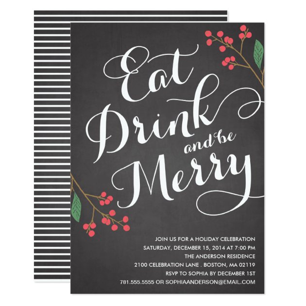 BE MERRY BERRIES | HOLIDAY PARTY INVITATION