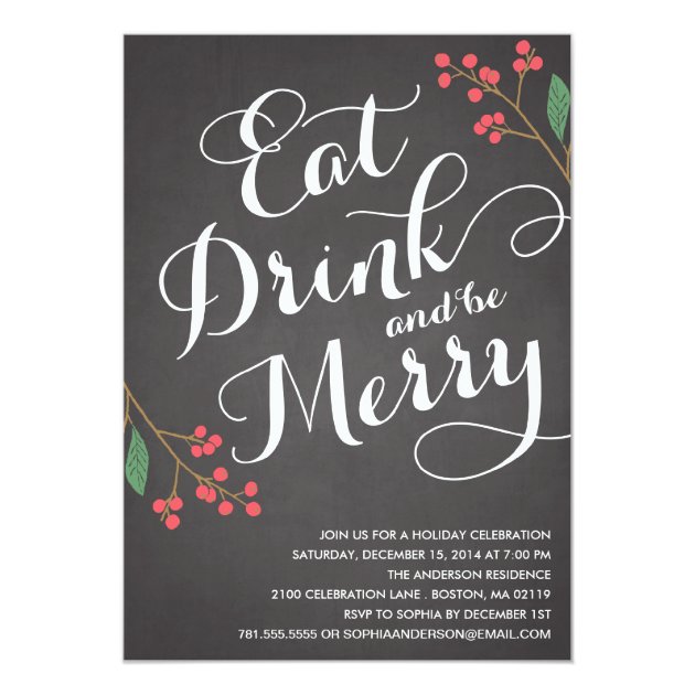BE MERRY BERRIES | HOLIDAY PARTY INVITATION