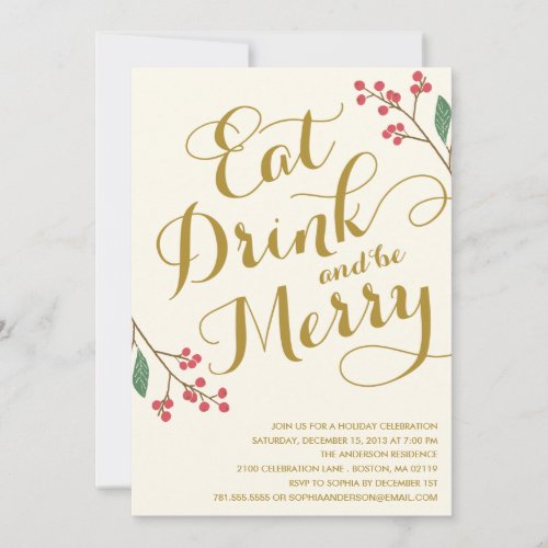BE MERRY BERRIES | HOLIDAY PARTY INVITATION