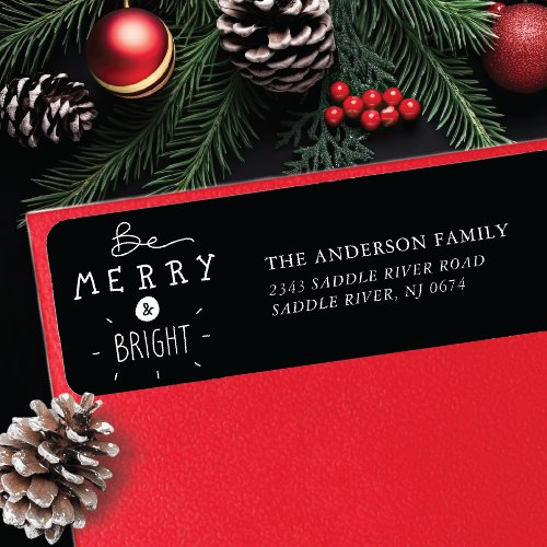 Be Merry  Bright Holiday Label