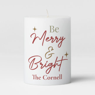 Be Merry & Bright  Pillar Candle