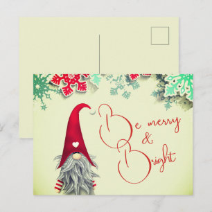 “Be Merry & Bright Postcard