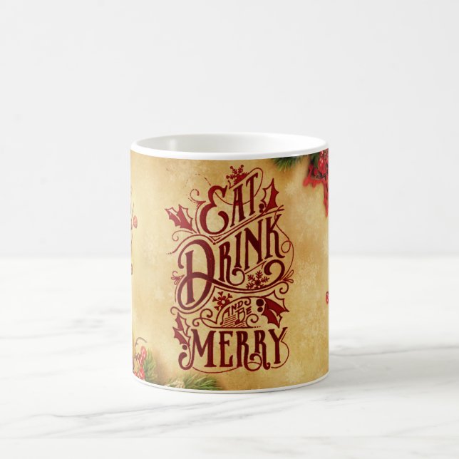 Be Merry Christmas holiday December winter mug (Center)