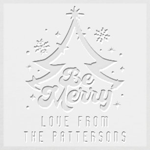 Be Merry Christmas Tree Personalized Name Embosser