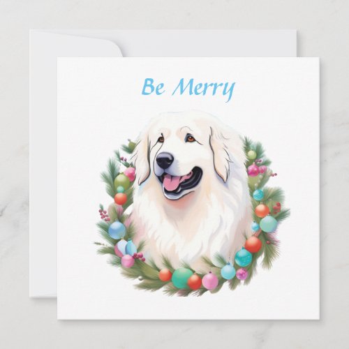 Be Merry Dog Holiday Greeting 