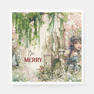 Be Merry Fairy Castle Napkin – Enchanted Woodland 