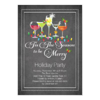 Be Merry Holiday Cocktail Party Invitation