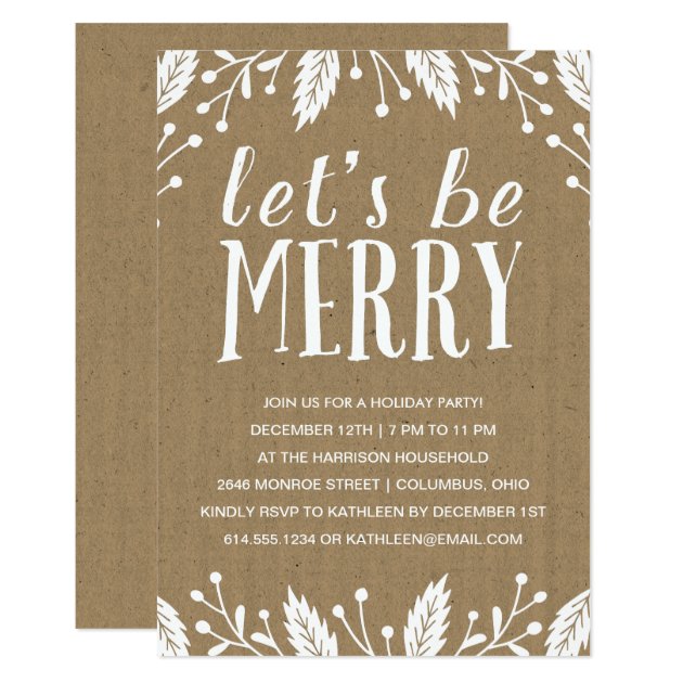 Be Merry | Holiday Party Invitation