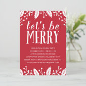Be Merry | Holiday Party Invitation (Standing Front)