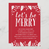Be Merry | Holiday Party Invitation (Front/Back)