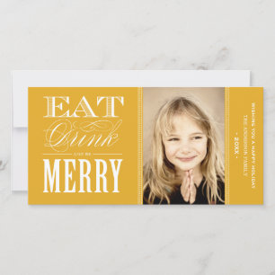BE MERRY   HOLIDAY PHOTO CARD