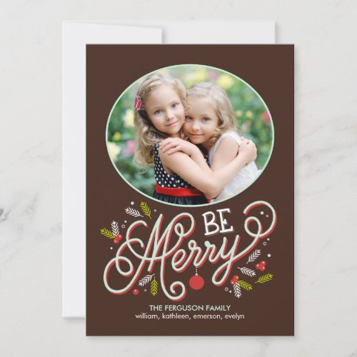 Be Merry Holiday Photo Cards