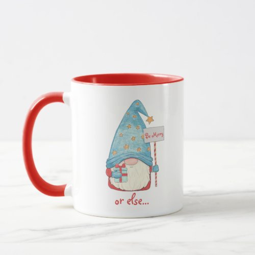 Be Merry Nordic Gnome Personalized Mug