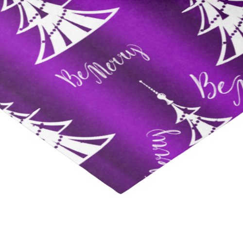 Be Merry Purple Christmas Tissue Paper